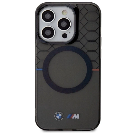 Etui BMW Pattern MagSafe na iPhone 15 Pro Max - szare