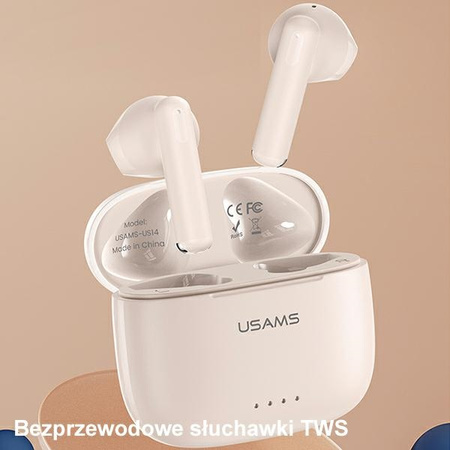 USAMS SLUCHAWKI BLUETOOTH TWS BEZPRZEWODOWE DO TELEFON LAPTOP DUAL MIC