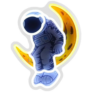 BELINE NEON LIGHT ASTRONAUTA NA KSIĘŻYCU LAMPKA LED DEKORACYJNA GADŻET