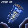 USAMS ŁADOWARKA SAMOCHODOWA 30W DO TELEFONÓW 1xUSB 1xUSB-C SZYBKI CHARGER
