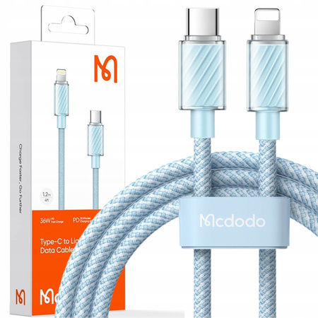 Kabel do iPhone, Mocny, Super Szybki, Mcdodo, 36W, 2M, niebieski