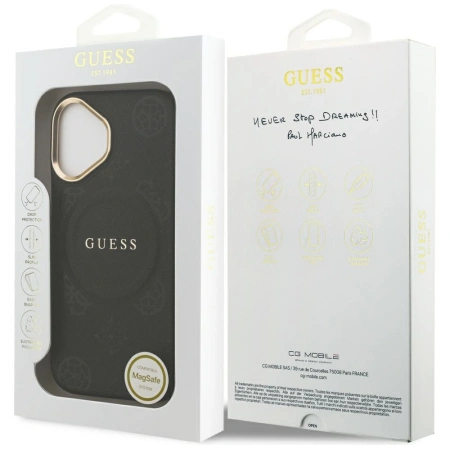 GUESS ETUI PEONY HOT STAMP MAGSAFE DO IPHONE 17 CASE DESIGN LUKSUSOWE