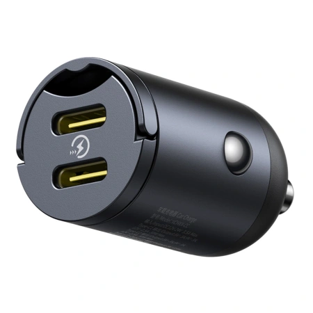 Ładowarka samochodowa Baseus Tiny Star 30W 2xUSB-C - czarna