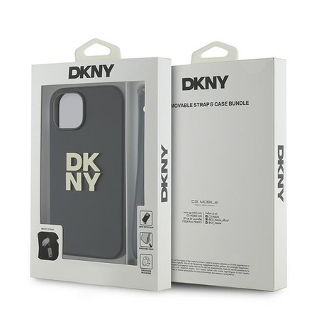 DKNY ETUI HARDCASE DO IPHONE 15 PLUS 6.7 Z PASKIEM NA NADGARSTEK I LOGO