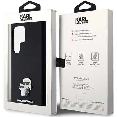 KARL LAGERFELD ETUI SILIKONOWE Z LOGO METALOWYM DO SAMSUNG GALAXY S24 ULTRA