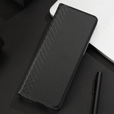 Etui skórzane Dux Ducis Bril z podstawką i portfelem do Honor Magic VS - czarne