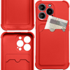 Card Armor Case etui pokrowiec do iPhone 11 Pro portfel na kartę silikonowe pancerne etui Air Bag czerwony