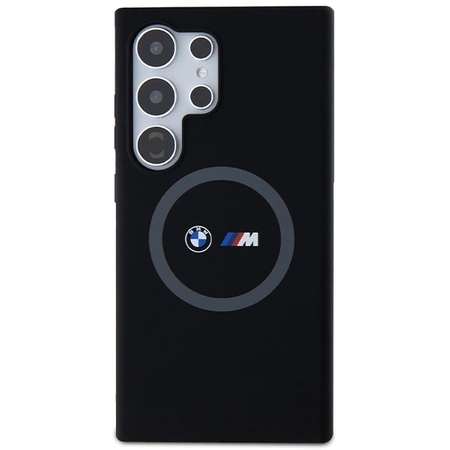 Etui BMW M Silicone Printed Ring MagSafe na Samsung Galaxy S24 Ultra - czarne