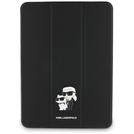 Karl Lagerfeld KLFC11RM24SAKCK iPad Air 11 2024/2025 Book Cover czarny/black Saffiano Magnetic Karl &Choupette