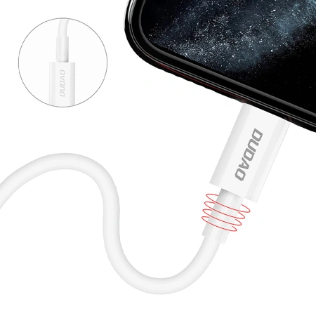 DUDAO KABEL DO LIGHTNING USB-C 1M 20W PD DO IPHONE 12 13 14 15 SZYBKO