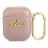 Guess GUA2SASMP AirPods cover różowy/pink Saffiano Script Metal Collection