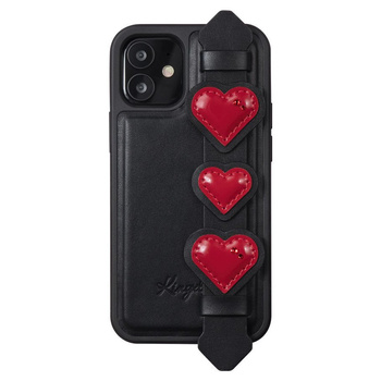 Kingxbar Sweet Series żelowe etui ozdobione oryginalnymi Kryształami Swarovskiego z podstawką iPhone 12 Pro Max czarny