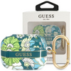 Guess GUAPHHFLN AirPods Pro cover zielony/green Flower Strap Collection