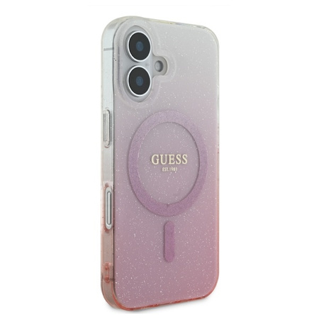 GUESS CASE HARDCASE DO IPHONE 16.1 DO MAGSAFE Z EFEKTEM GLITTER GRADIENT