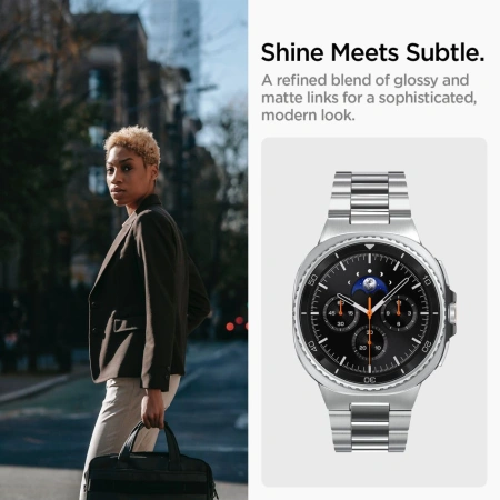 Pasek Spigen Modern Fit Band na Samsung Galaxy Watch 40 / 44 / 46 mm - srebrny