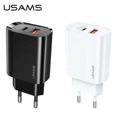 USAMS ŁADOWARKA 20W 1XUSB-C 1XUSB PD3.0 DO TELEFONÓW HUAWEI XIAOMI SAMSUNG