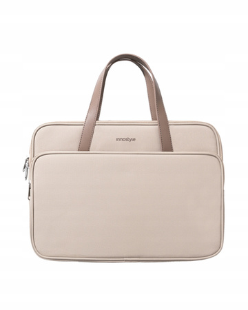 INNOSTYLE DAMSKA TORBA NA LAPTOPA 15 6 16 WODOODPORNA OMNIPROTECT BEŻOWA
