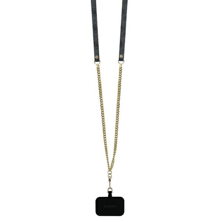 Guess GUHCP16SP4TDSCPK iPhone 166.1 czarny/black hardcase Leather Metal Logo Strass Crossbody