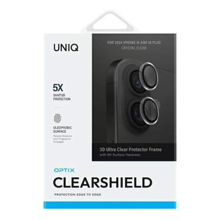 UNIQ OPTIX CLEAR LENS PROTECTOR DO IPHONE 16 6.1 16 PLUS 6.7 SZKŁO