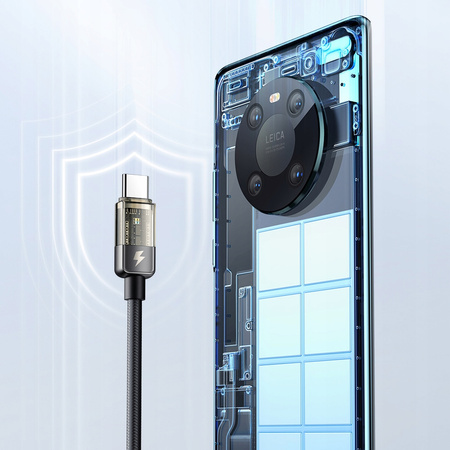 MCDODO KABEL USB-C DO APPLE MACBOOK SZYBKIE ŁADOWANIE USB TYP C 100W 1M LED