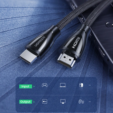 UGREEN KABEL HDMI 2.1 3M DO TELEWIZORA MONITORA 8K 4K 120HZ SZYBKI TRANSFER