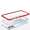 Clear 3in1 etui do Samsung Galaxy S23 silikonowy pokrowiec z ramką czerwone