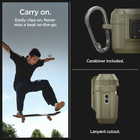 SPIGEN LOCK FIT ETUI DO AIRPODS PRO 1 2 VINTAGE KHAKI WYSOKA OCHRONA I STYL