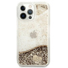 Guess GUOHCP13XGLHFLGO iPhone 13 Pro Max 6,7" gold/złoty hardcase Glitter Charms