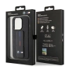 Etui BMW Grip Stand Smooth & Perforated na iPhone 15 Pro Max - czarne