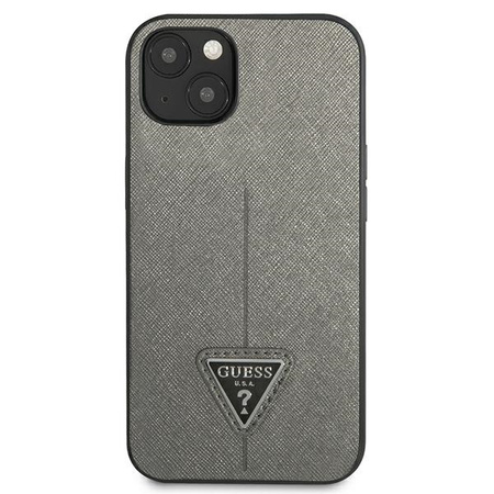 GUESS CASE HARDCASE DO IPHONE 13 14 15 6.1 SAFFIANO Z LOGO TRIANGLE KIESZEŃ