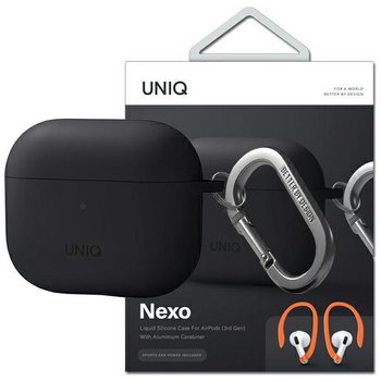 UNIQ etui Nexo AirPods 3 gen + Ear Hooks Silicone szary/grey