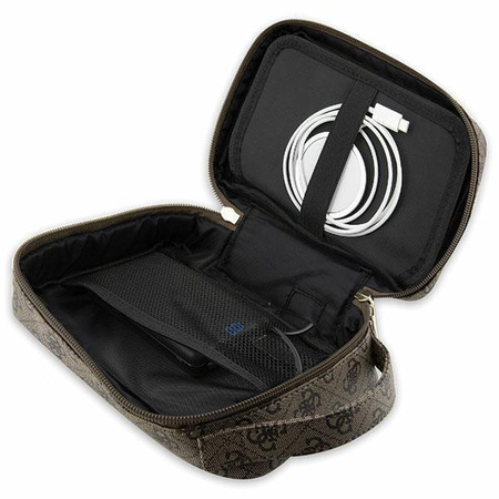 Torba Guess GUHBP4RPSW Organizer - brązowe 4G Printed Stripes