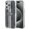 Etui Guess IML 4G Gold Stripe na iPhone 15 Pro Max - czarne