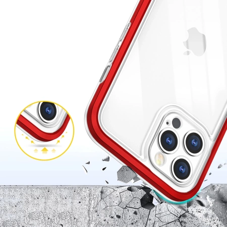 HURTEL ETUI CLEAR 3IN1 DO IPHONE 12 PRO POKROWIEC Z RAMKĄ ZAPEWNIA OCHRONĘ