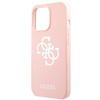 Guess GUHCP13LLS4GWPI iPhone 13 Pro / 13 6,1" różowy/pink hard case Silicone 4G Logo