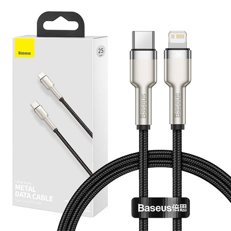 BASEUS KABEL USB-C DO DO LIGHTNING 20W DO IPHONE 12 13 14 0,25M SZYBKI