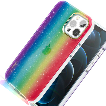 Kingxbar Ombre etui pokrowiec iPhone 12 Pro Max wielokolorowy