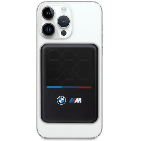 Powerbank indukcyjny Etui BMW M Collection MagSafe BMPBMS3K22PGVK 5W 3000mAh + kabel czarny