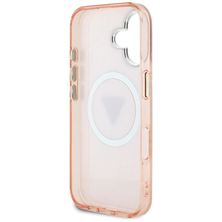 GUESS ETUI TPU POKROWIEC DO IPHONE 16 DO MAGSAFE ZIARNISTY METAL GLITTER