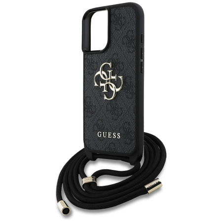 GUESS ETUI TPU DO IPHONE 16 4G BIG LOGO NA RAMIĘ Z BŁYSZCZĄCYM AKCENTEM