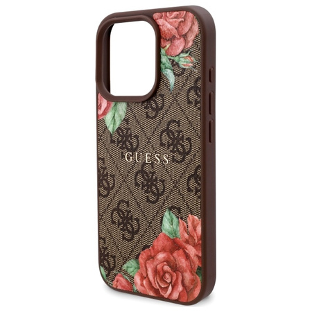 GUESS POKROWIEC HARDCASE DO IPHONE 16 PRO 6.3 DO MAGSAFE Z KWIATOWYM WZOREM