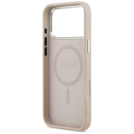 Etui Guess Triangle Logo MagSafe do iPhone 17 Pro Max różowy