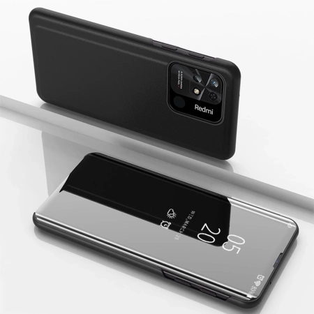 HURTEL ETUI CLEAR VIEW POKROWIEC DO XIAOMI REDMI 10C Z KLAPKĄ OCHRONA