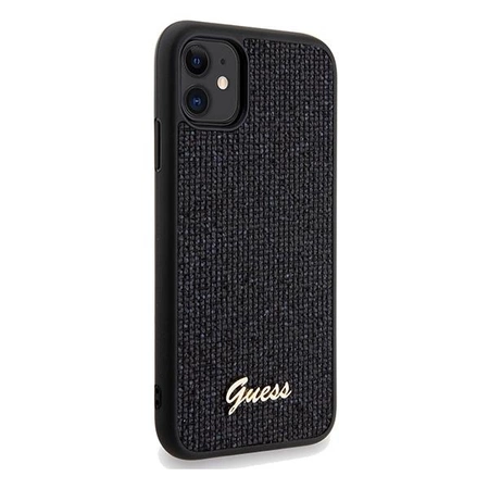 Etui Guess Disco Metal Script na iPhone 11 / Xr - czarne