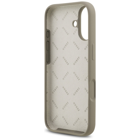 Etui Guess Silicone Big 4G Script do iPhone 17 brązowy