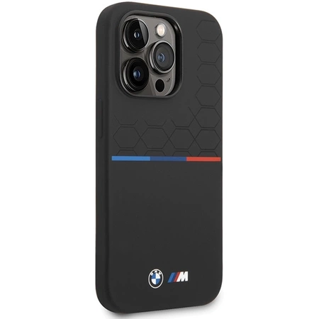 Etui BMW M Silicone Pattern na iPhone 14 Pro Max - czarne