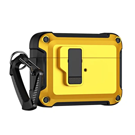 HURTEL ETUI PANCERNE PRO DO AIRPODS 4 Z KARABINKIEM OCHRONA PRZED UPADKIEM