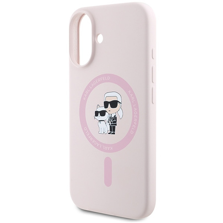 KARL LAGERFELD KLHMP16SSCMKCRHP ETUI DO MAGSAFE DO IPHONE 16 6.1 SILIKONOWE