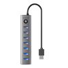 ORICO ADAPTER HUB USB-C DO 7X USB 3.0 DO LAPTOPA KOMPUTERA SZYBKI