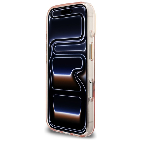 Etui Guess IML Script Metal MagSafe do iPhone 17 Pro różowy